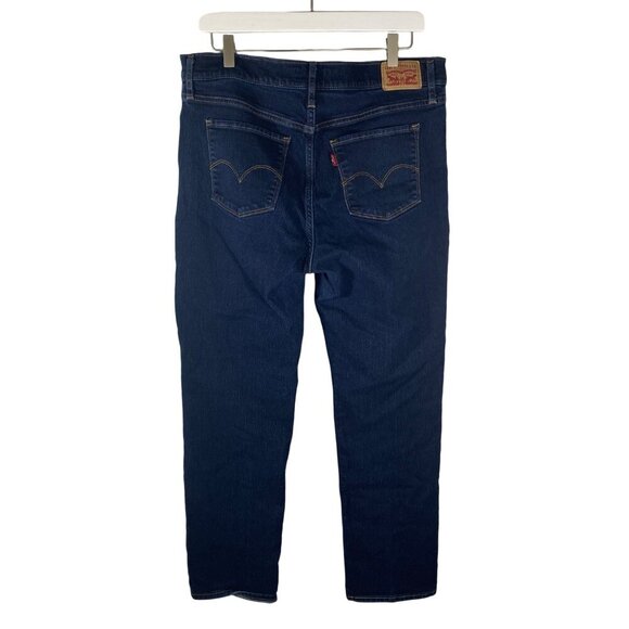 Levi’s 314 Shaping straight leg mid rise jeans women’s 32 dark wash stretch - Picture 4 of 11